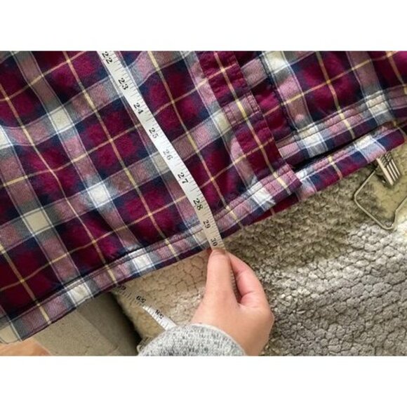 EUC L.L. Bean Womens 1X Plaid Hooded Jacket With Fleece Lining - Picture 8 of 8